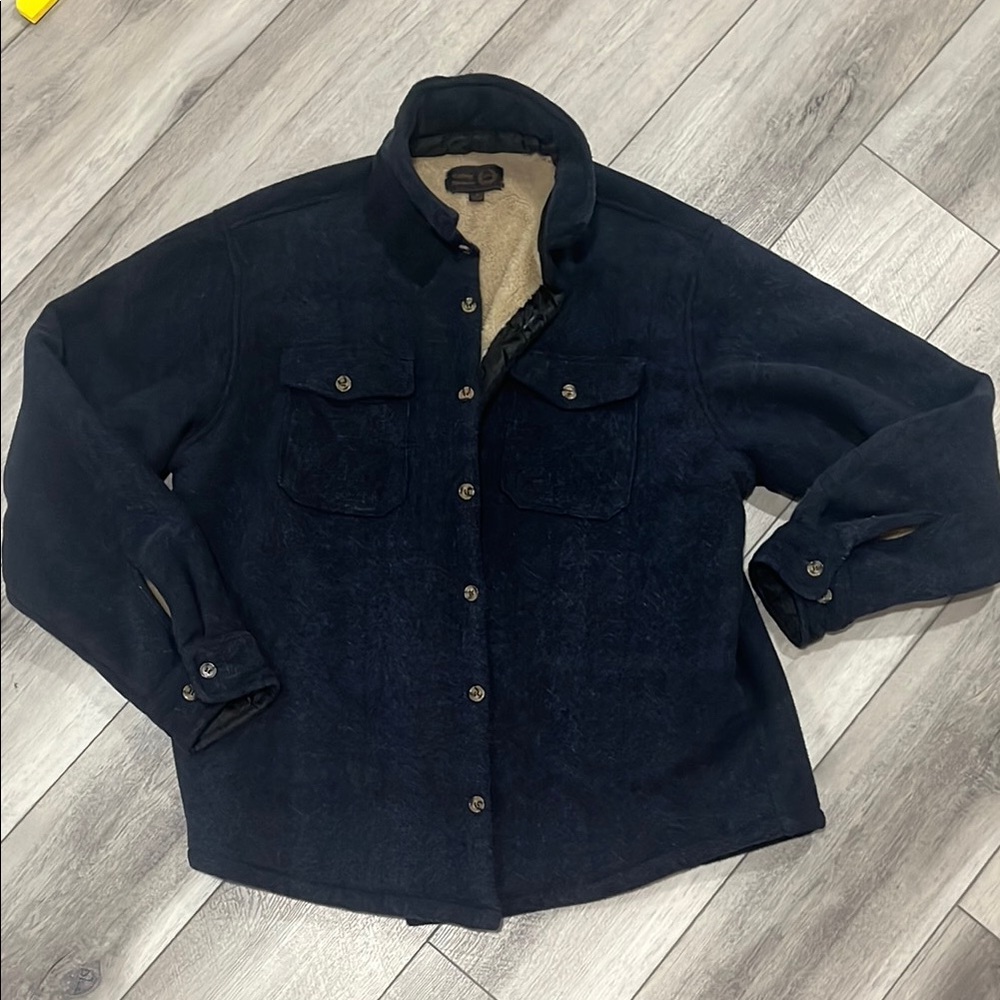 Dark Blue Shirt Jacket
